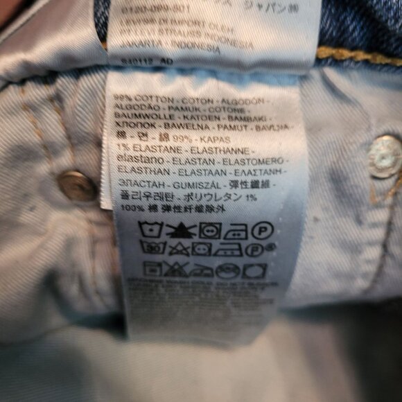 Levi's Jeans 31x32 Measures 30x30 Slim Straight 513 Ripped Medium Light Wash - Picture 5 of 11